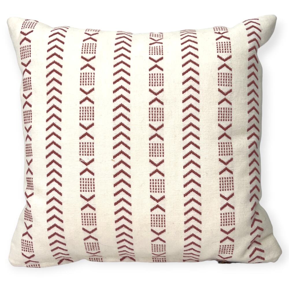 Devi Designs Anthropologie Upholstered Down Filled Throw Pillow Dark Pink 18x16